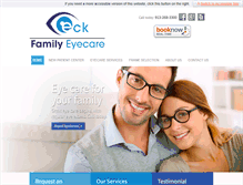 Tablet Screenshot of eckfamilyeyecare.com